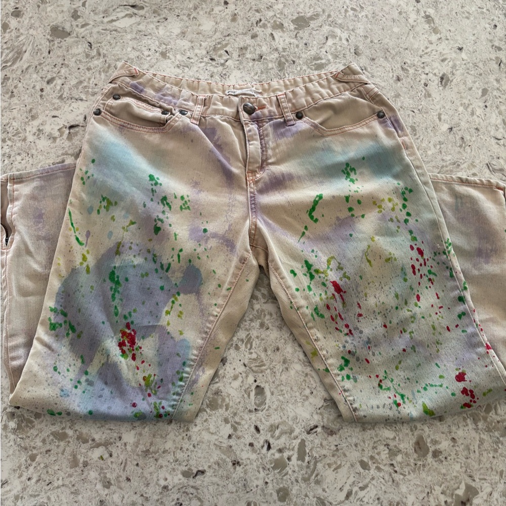 Free People Splatter Paint Pants